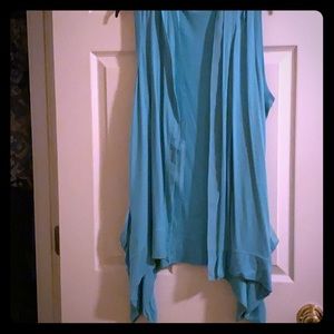 Vest with chiffon trim